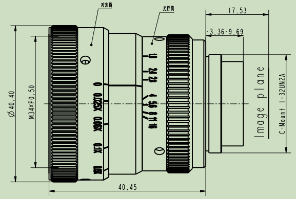 1.2″ Industrial Lens HR12035A