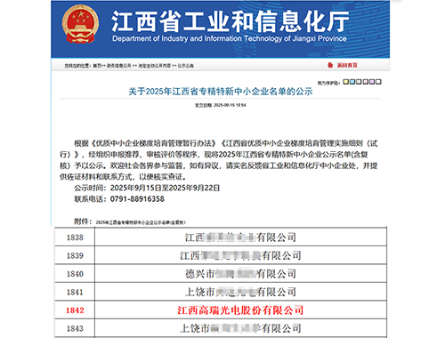 载誉深耕,逐光致远|回顾2025,高瑞光电实干创佳绩、乘势向未来 载誉深耕,逐光致远|回顾2025,高瑞光电实干创佳绩、乘势向未来